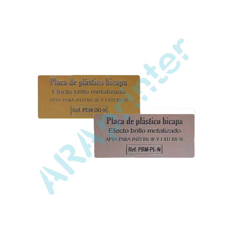 Placa para buzones metalizadas